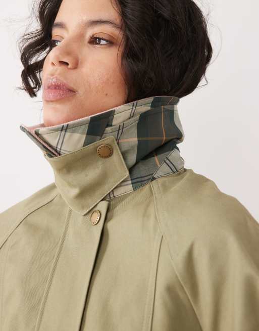 Barbour – Beadnell – Cropped-Jacke aus Baumwolle in Khaki, 3 von 5