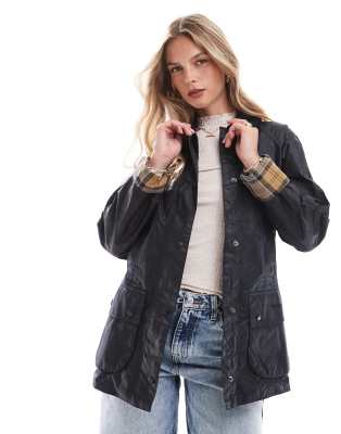 Barbour - Beadnell - Gewachste Jacke in Marineblau