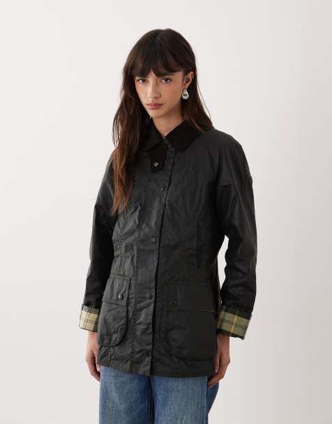 Barbour Beadnell wax jacket in sage