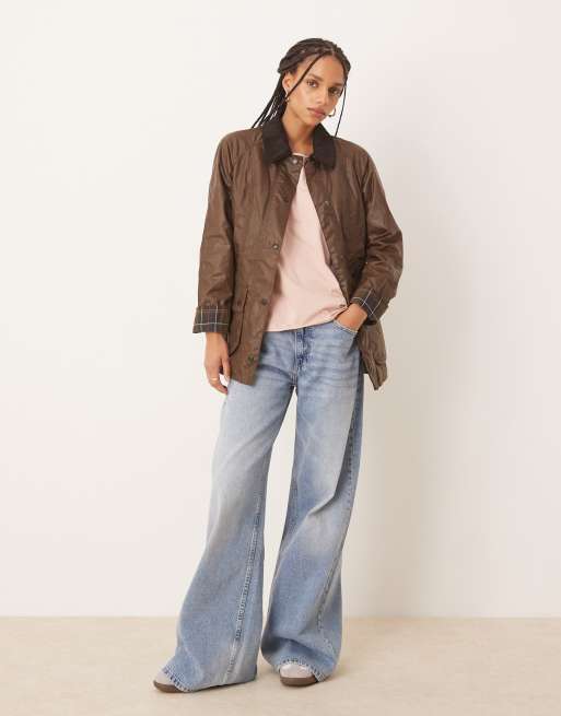 Barbour Beadnell waxed jacket in brown 