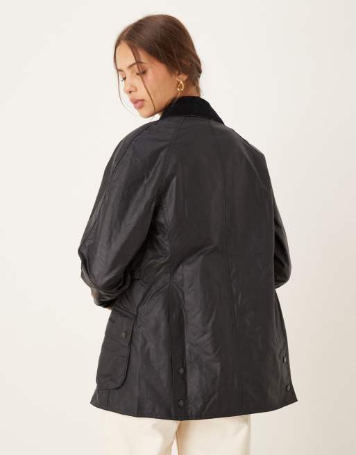 Barbour – Beadwell – Marinblå vaxad jacka, 3 av 4