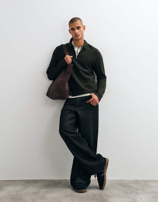 Barbour Bearsted knitted half zip polo shirt in sage green, 2 of 5