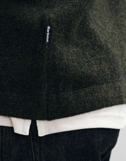 Barbour Bearsted knitted half zip polo shirt in sage green, 4 of 5