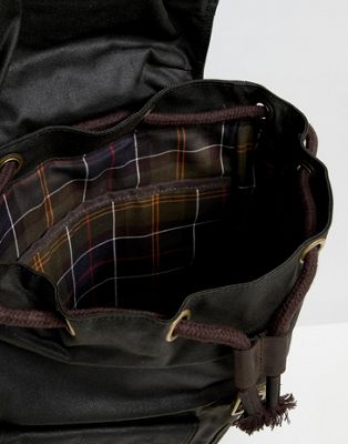 barbour leather backpack