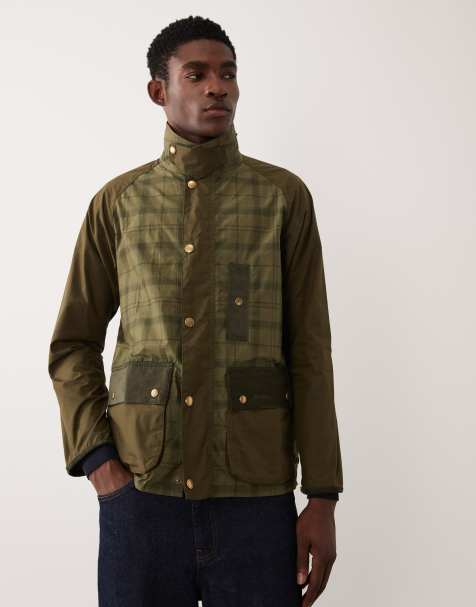 Barbour Bedale festival jacket in dusky green tartan - view 1