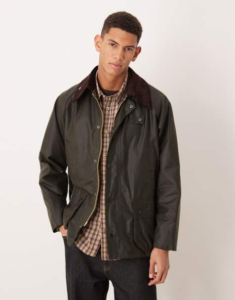 Barbour Bedale wax jacket in archive olive green - view 1