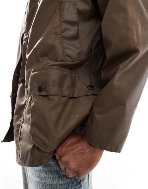Barbour Bedale waxed jacket in brown