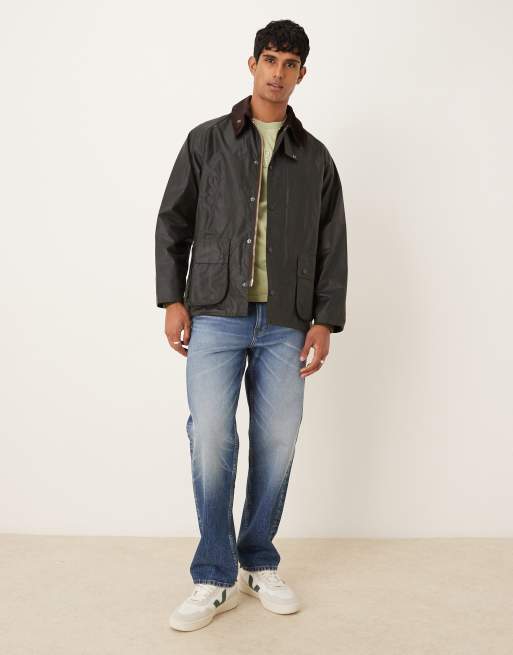 Barbour Bedale waxed jacket in forest green | ASOS