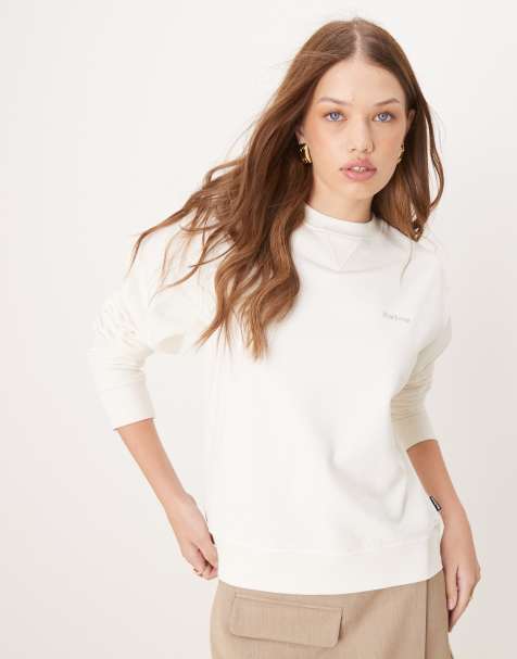 Barbour Bede OS Crew Sweatshirt in whisper white - view 1