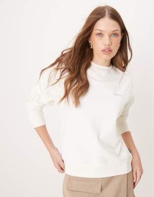 Barbour Bede oversized crew sweatshirt in whisper white