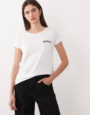 Barbour Bede Relaxed Logo T-shirt In White