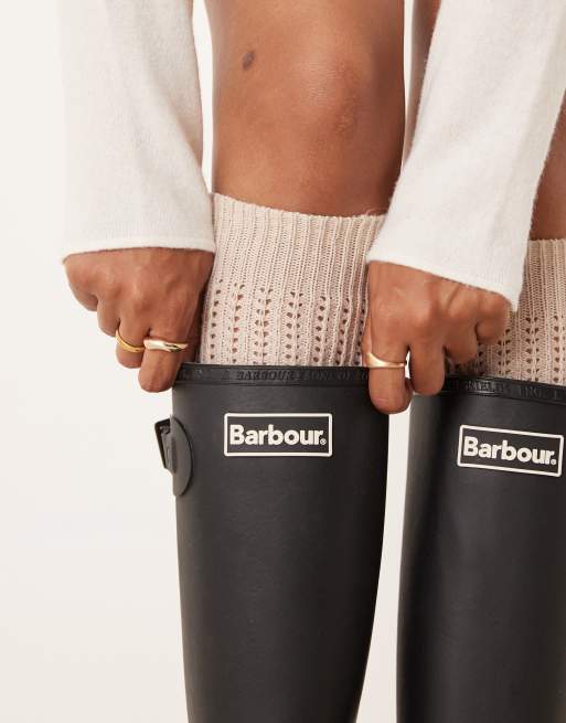 Barbour Bede tall gumboots in black , 2 of 4
