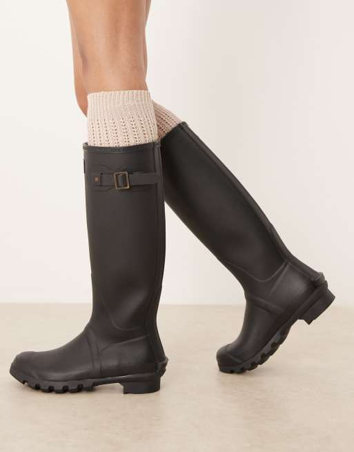 Barbour Bede tall welly in black - BLACK