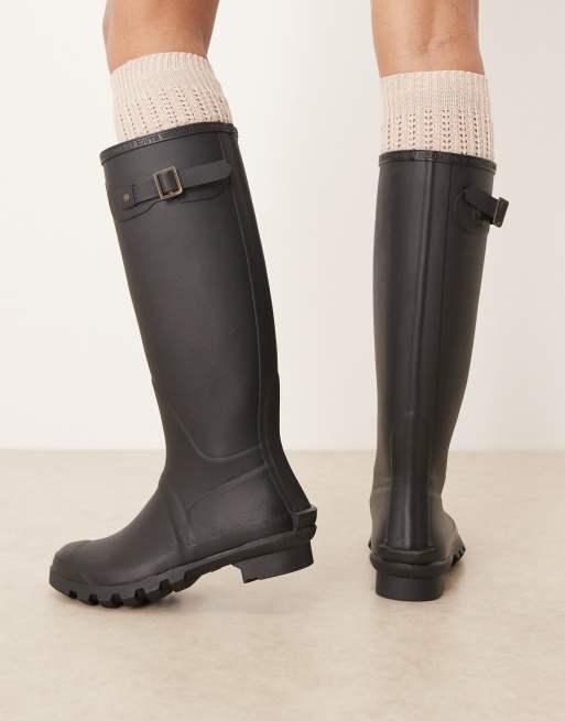 Barbour Bede tall welly in black ASOS