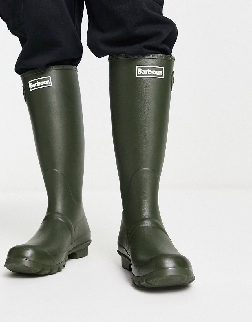 Barbour Bede wellington boots in olive-Green