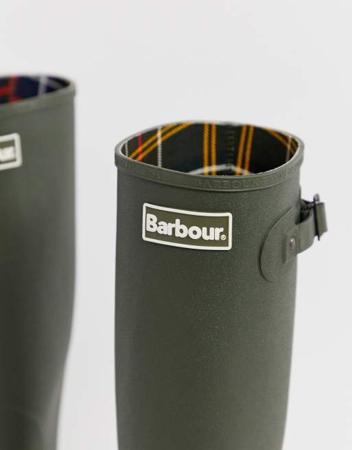Barbour Bede wellington boots in olive, 3 of 4