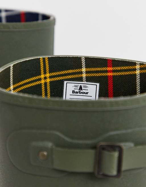 Barbour Bede wellington boots in olive, 4 of 4