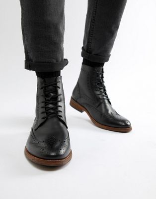 barbour belford brogue boot black