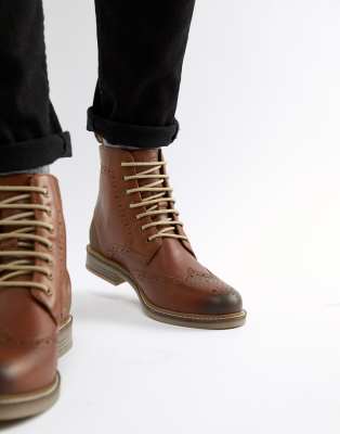 Barbour Belsay leather lace up boots in 