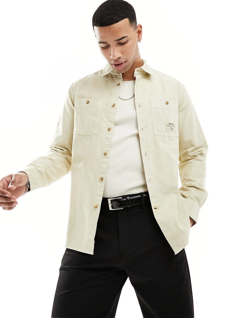 Barbour Bentham shirt in stone-Neutral