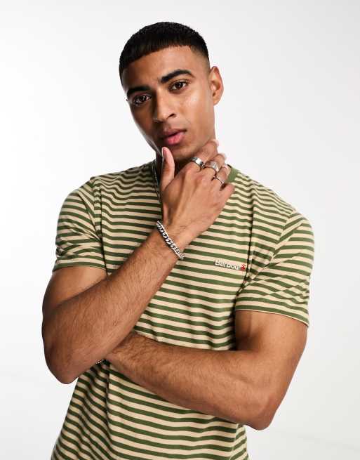 Barbour Bilting striped t-shirt in green