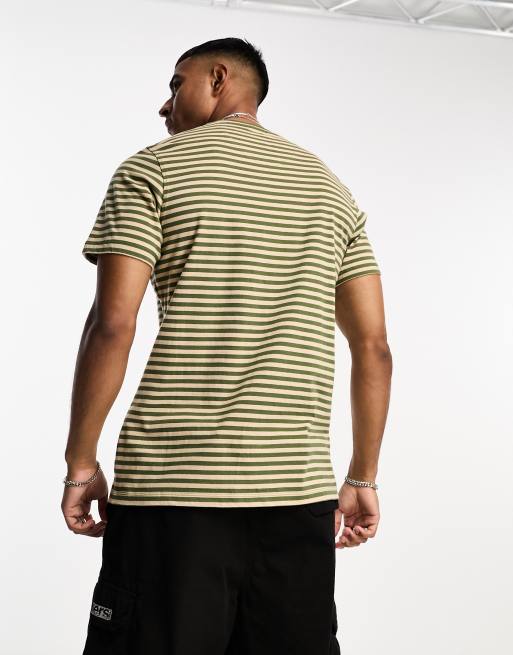 Barbour Bilting striped t-shirt in green | ASOS