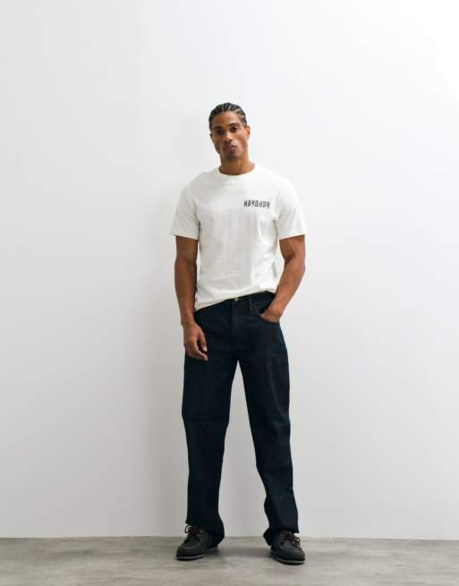 Barbour Birdsall  short sleeve graphic tailored t-shirt in cream, 2 of 5
