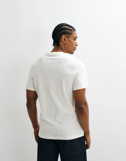Barbour Birdsall  short sleeve graphic tailored t-shirt in cream, 4 of 5