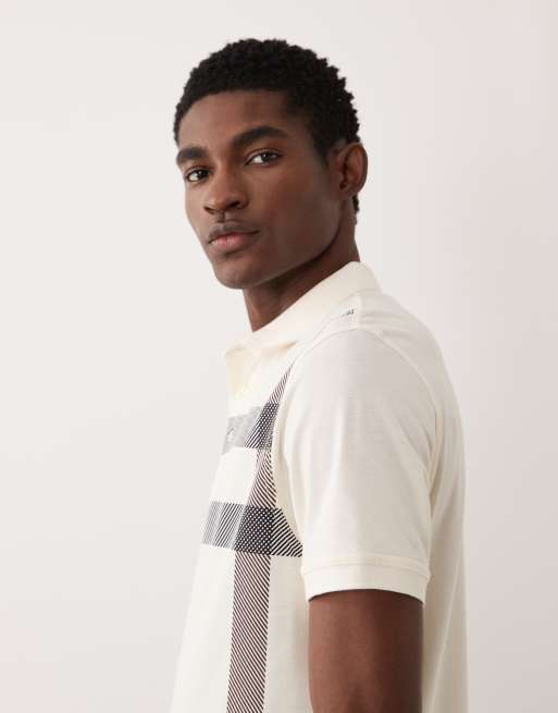 Barbour Blaine short sleeve tartan check polo shirt in beige, 4 of 5