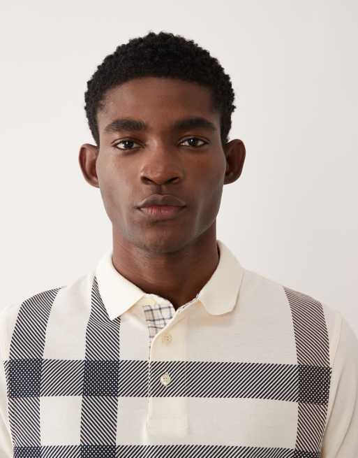 Barbour Blaine short sleeve tartan check polo shirt in beige, 5 of 5