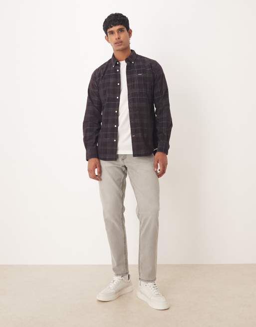Barbour Blair tailored tartan cord shirt in midnight oak tartan, 2 of 5