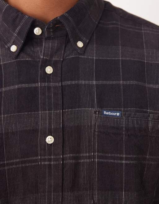 Barbour Blair tailored tartan cord shirt in midnight oak tartan, 5 of 5