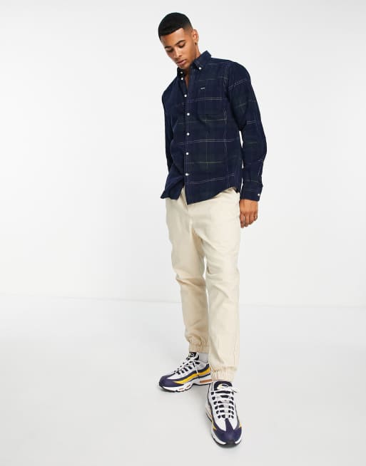 Navy barbour outlet shirt