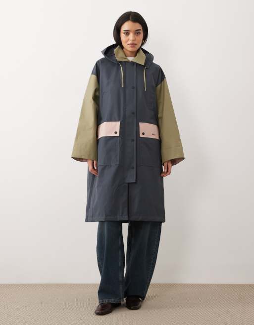Barbour - Blearigg - Veste longue imperméable à capuche - Multicolore