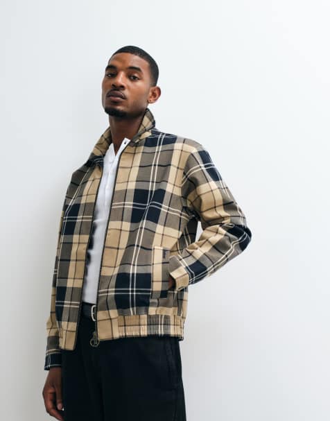 Barbour Blouson showerproof tartan check jacket in beige - view 1