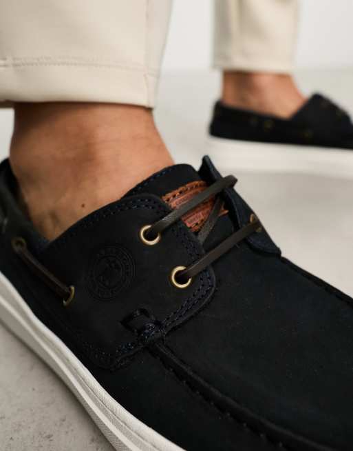 Barbour Bosun boat shoes in navy