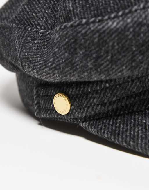 Barbour Bothal baker boy cap in charcoal grey, 2 of 3