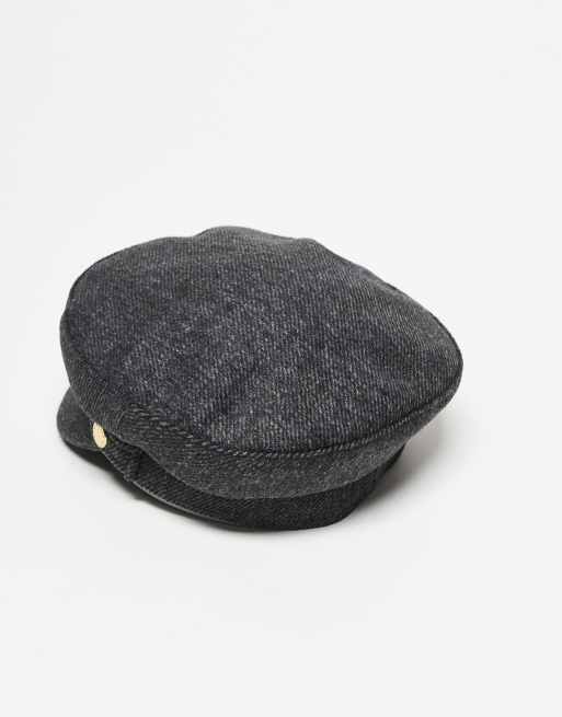 Barbour Bothal baker boy cap in charcoal grey, 3 of 3