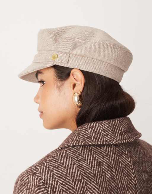 Barbour Bothal bakerboy cap in oatmeal , 3 of 3