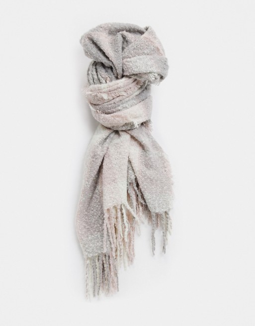 Barbour boucle scarf in soft pink