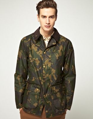 camouflage wax jacket
