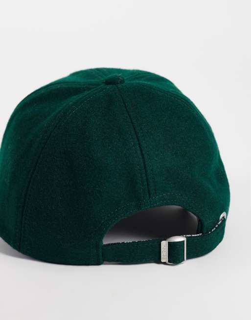 Barbour Bowery wool blend logo cap in green, 2 of 3