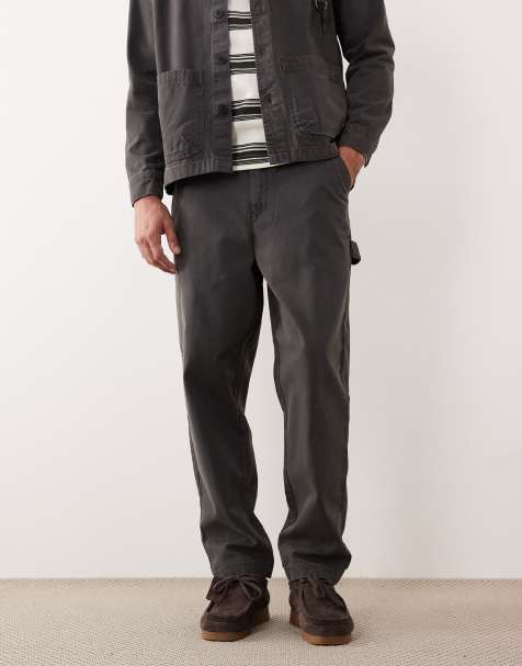 Barbour bowland relaxed fit pants in black - view 1