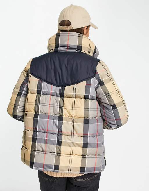 Barbour Bowsden quilted coat in navy check , 4 of 4