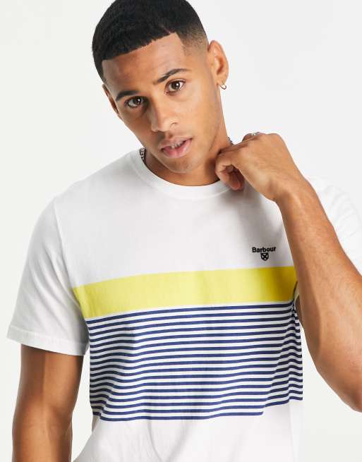 Barbour Braeside stripe t-shirt in white ASOS