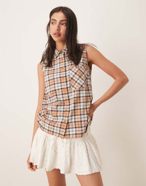 Barbour Bredon sleeveless shirt in hessian tartan - view 1