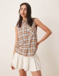 [Barbour] Barbour Bredon sleeveless shirt in hessian tartan-Multi 14 hessian tartan