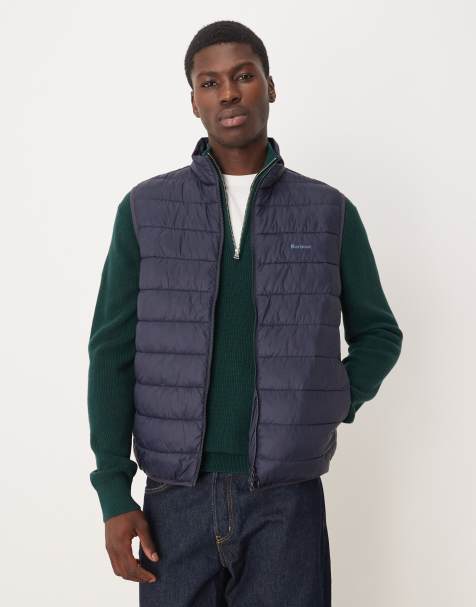 Barbour Bretby puffer gilet in navy  - view 1