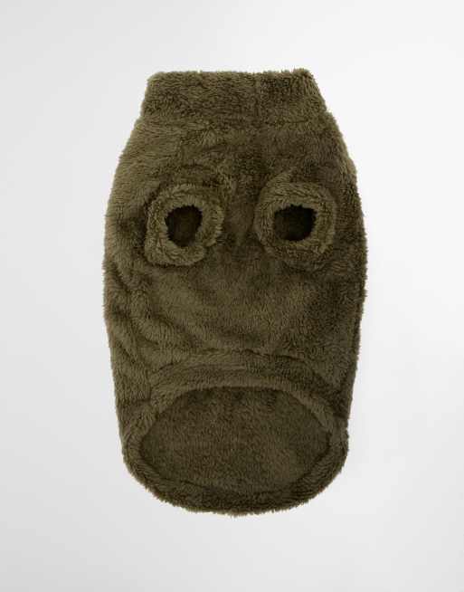Barbour Brindle dog fleece jumper in green, 3 of 4