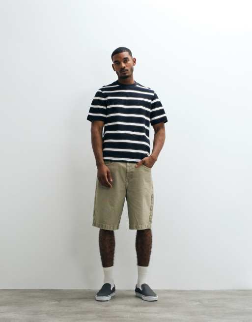 Barbour Browtop short sleeve striped relaxed t-shirt in navy and white , 2 of 5